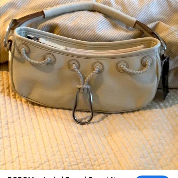 BCBGMaxAzria Beige Shoulder Bag with Silver Details - Picture 1 of 6